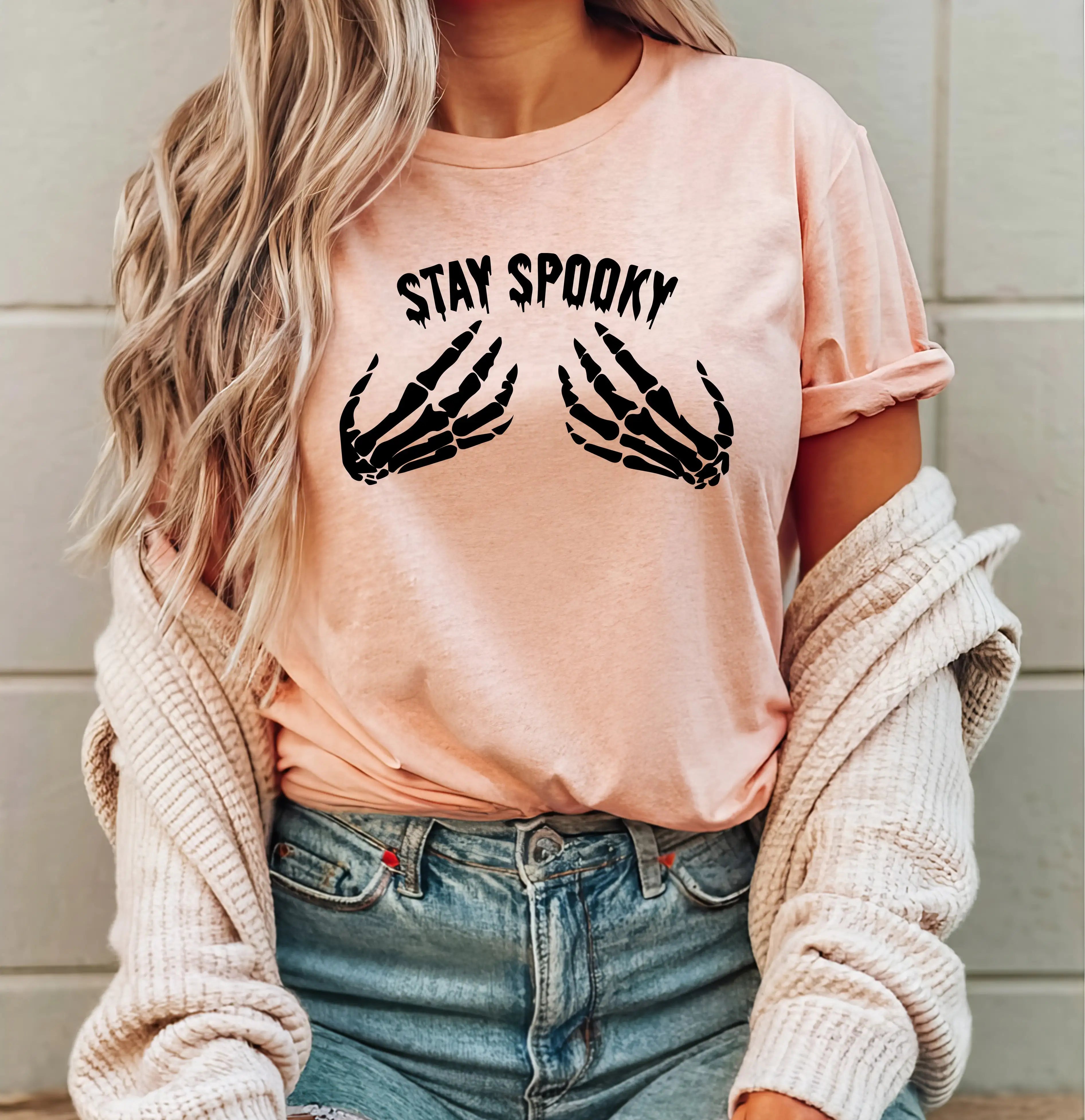 Halloween Stay Spooky Shirt, Halloween Party Shirt, Skeleton Shirt